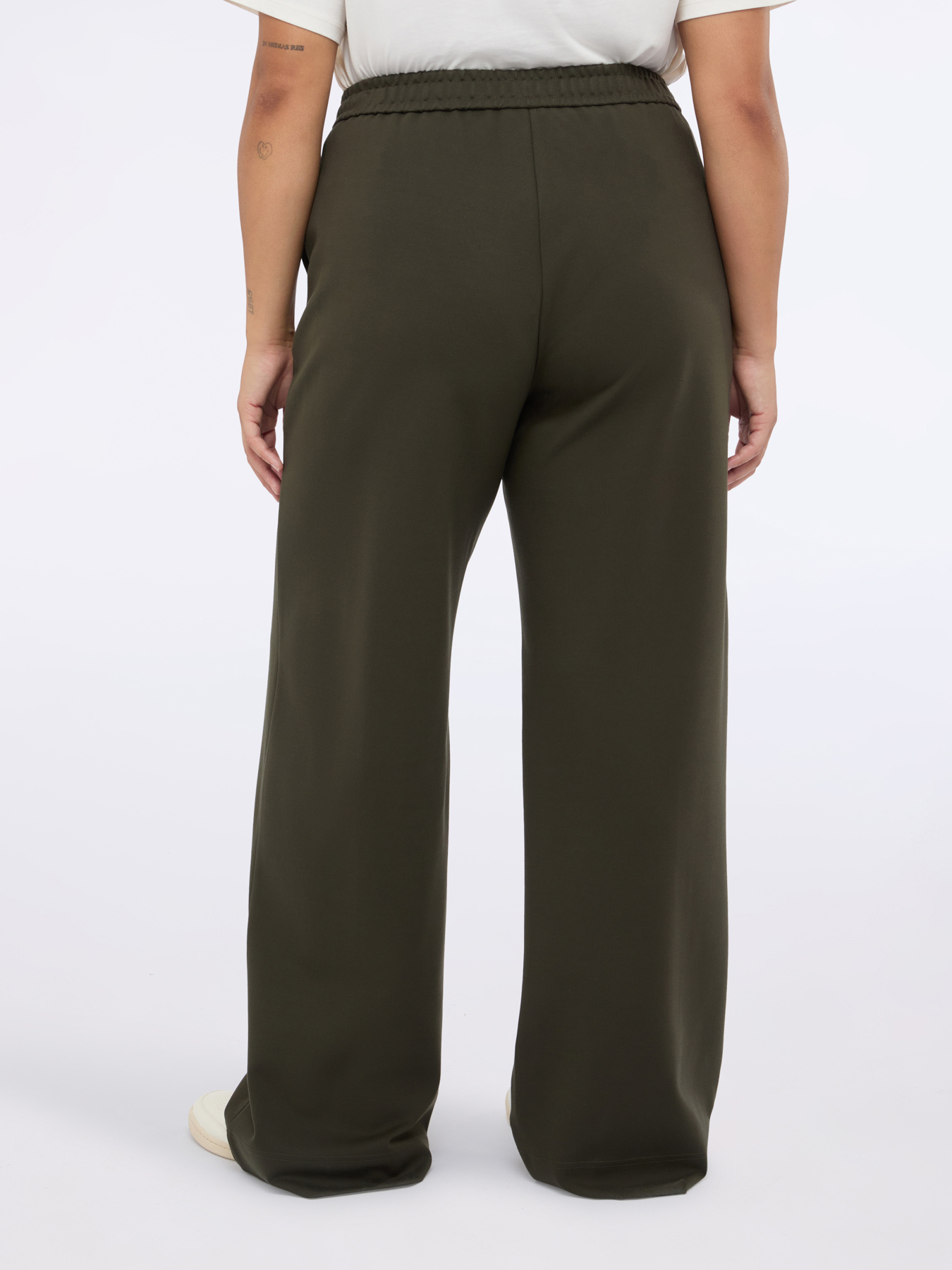 Wide leg trousers in milano stitch image number 1
