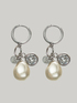 Boucles d’oreilles pendantes avec zircons et perles en forme de goutte image number 2