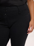 Black denim jeggings with three buttons image number 3