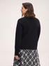 Cardigan en tricot fin avec applications m&eacute;talliques image number 1