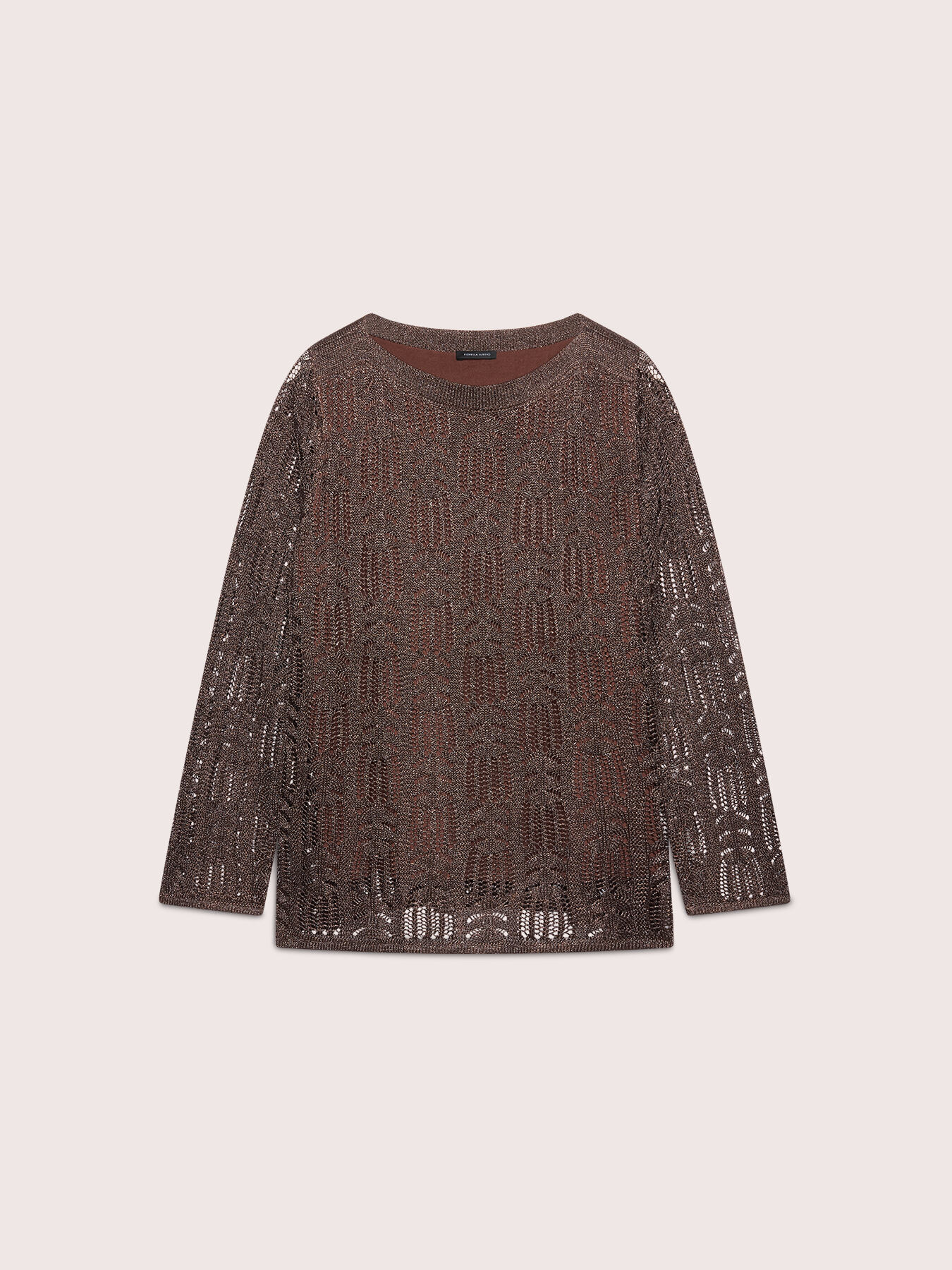 Openwork viscose blend sweater image number 4