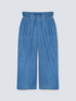 Pantaloni cropped in chambray image number 3