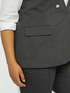 Grey m&eacute;lange fabric waistcoat image number 5