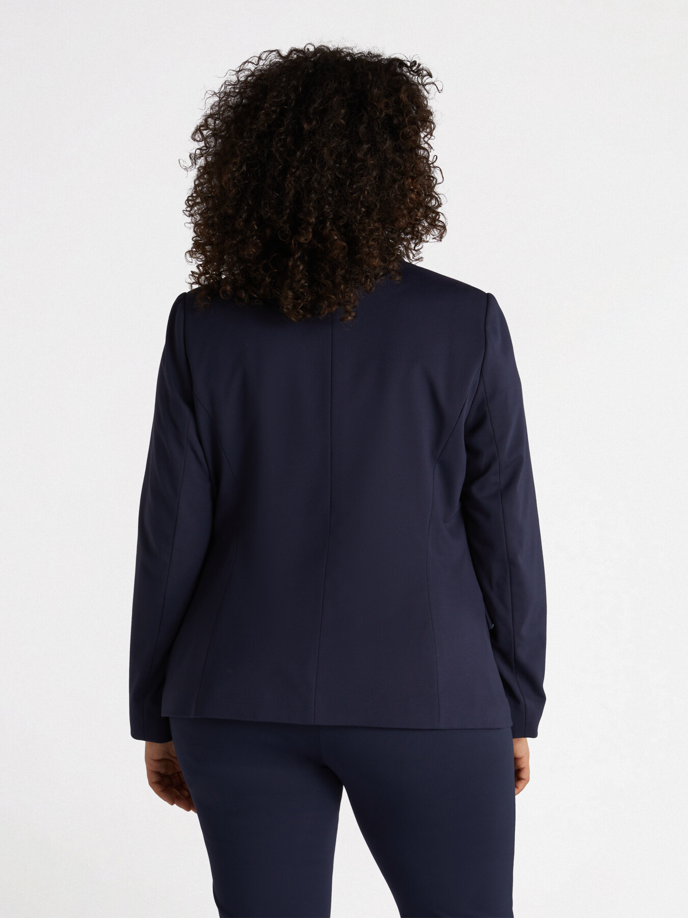 Blazer with side fastening and beads on the pockets image number 1