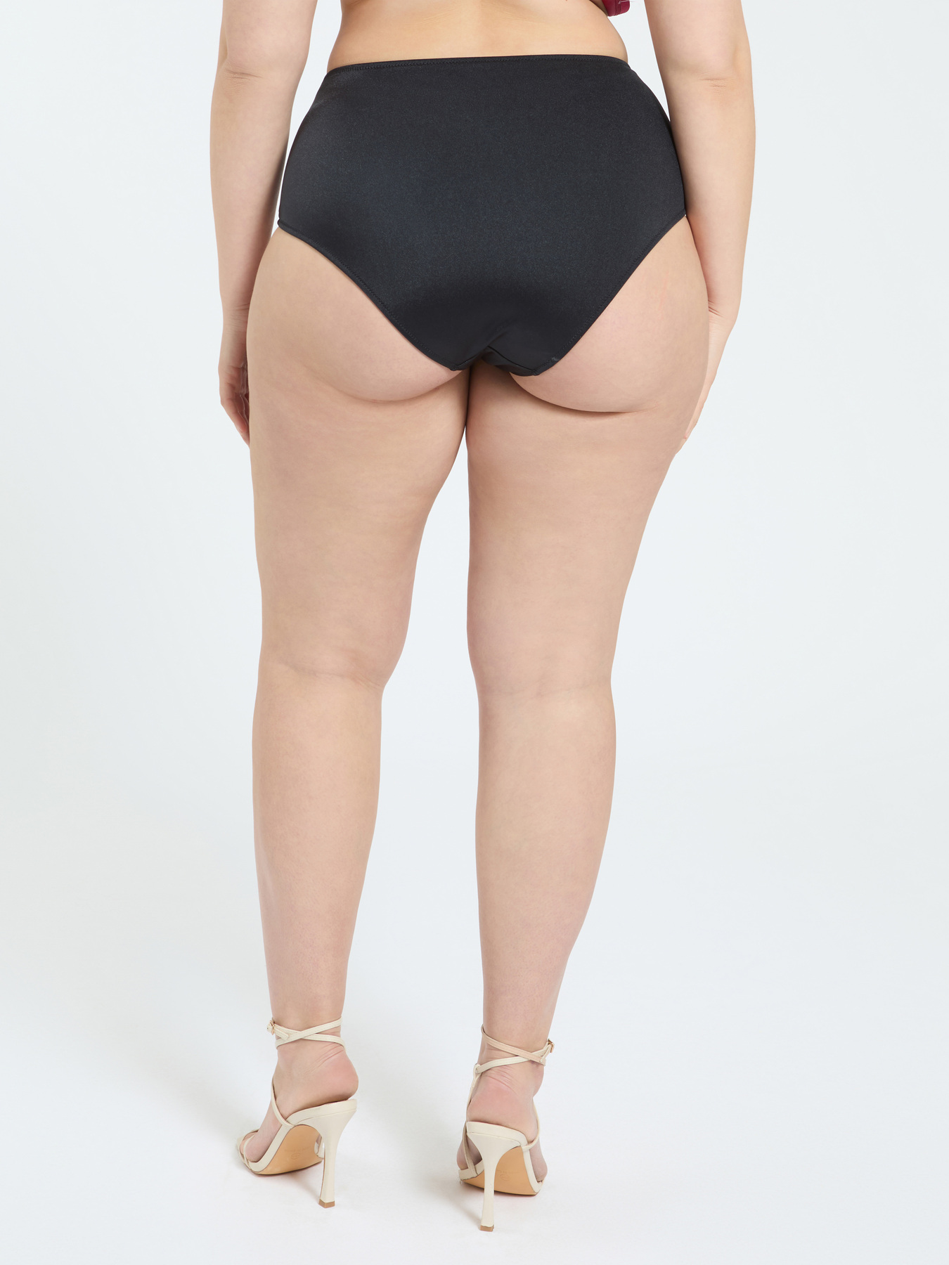 Slip a vita alta con fascia arricciata image number 1