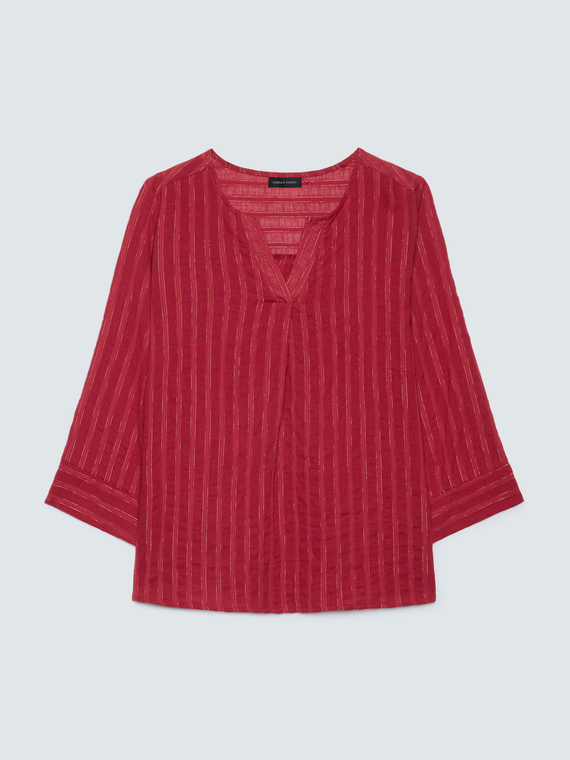 Striped cotton blouse