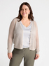Cardigan traforato in filo lurex image number 0