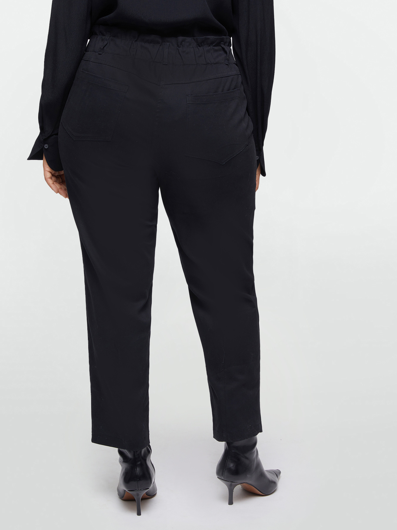 Stretch cotton balloon trousers image number 1