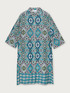 Vestido relaxed fit con estampado &eacute;tnico image number 3