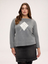 Argyle-pattern sweater with appliqu&eacute;s image number 0