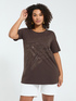 Cotton t-shirt with zebra print hotfix image number 0