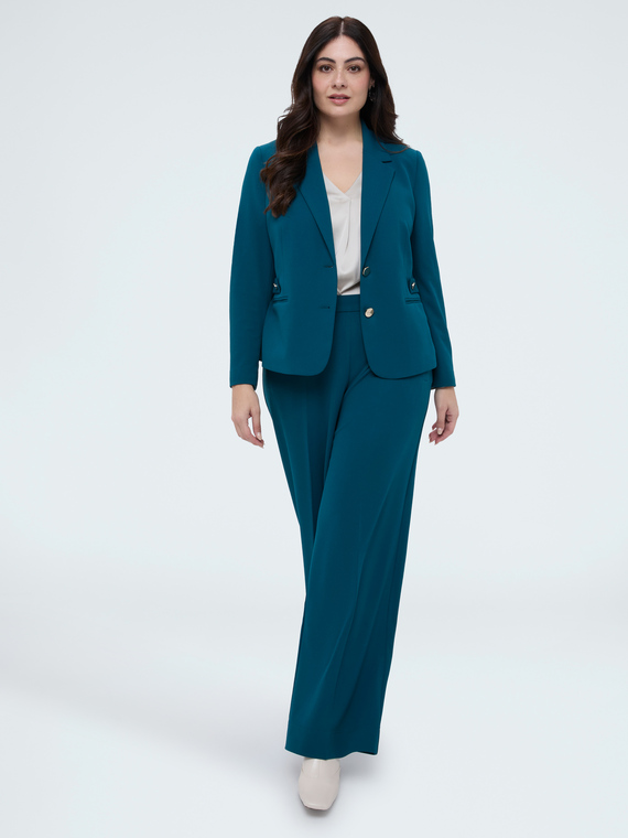 Wide Leg Hose aus Stretch-Gewebe