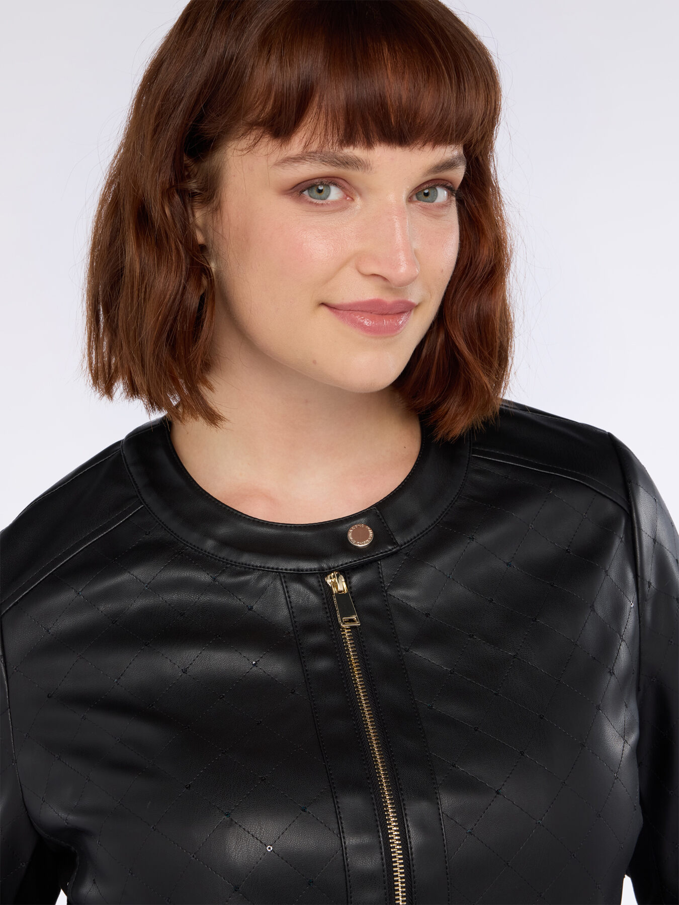 Biker jacket with light points and stretch fabric parts image number 3