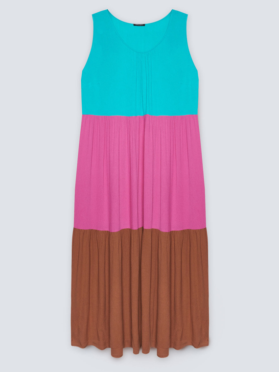 Long colour block dress