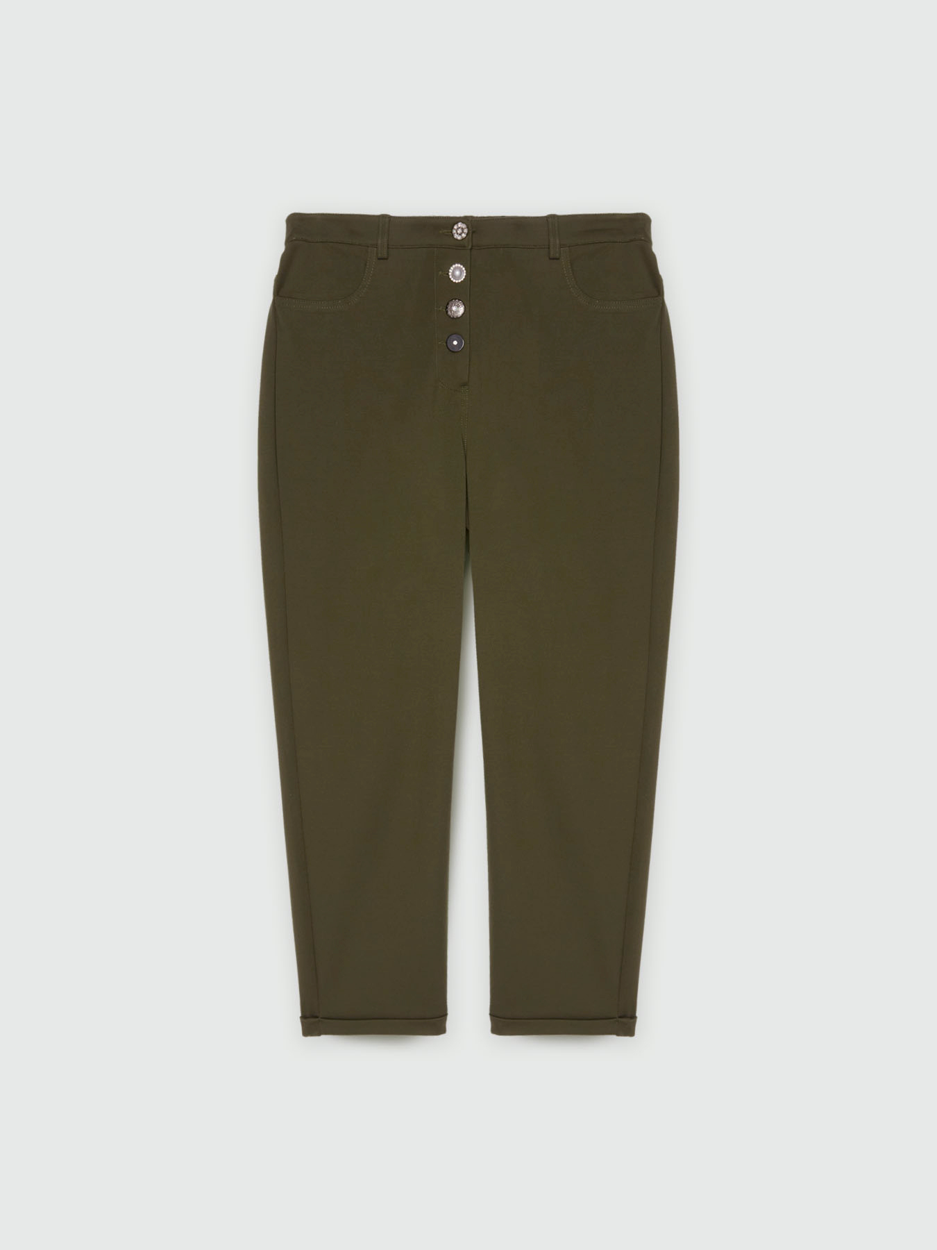 LENZING&trade; ECOVERO&trade; viscose straight trousers image number 4