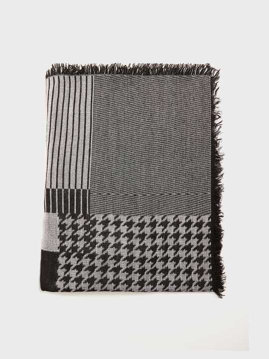 Fiorellarubino: Sciarpa patchwork Grigio_1