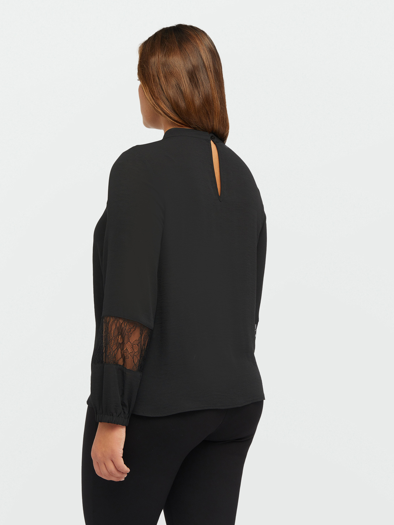 Bluse mit Spitzeneins&auml;tzen image number 2