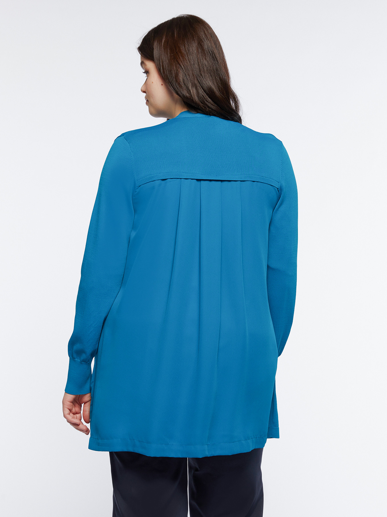 Langer Cardigan mit R&uuml;ckenteil aus Georgette image number 1