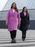 Pink double-breasted coat image number 4
