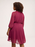 Short flared dress in georgette image number 1