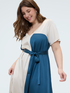 Kleid aus Stretch-Satin mit G&uuml;rtel image number 3