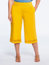 Cropped trousers with embroidered trim image number 2