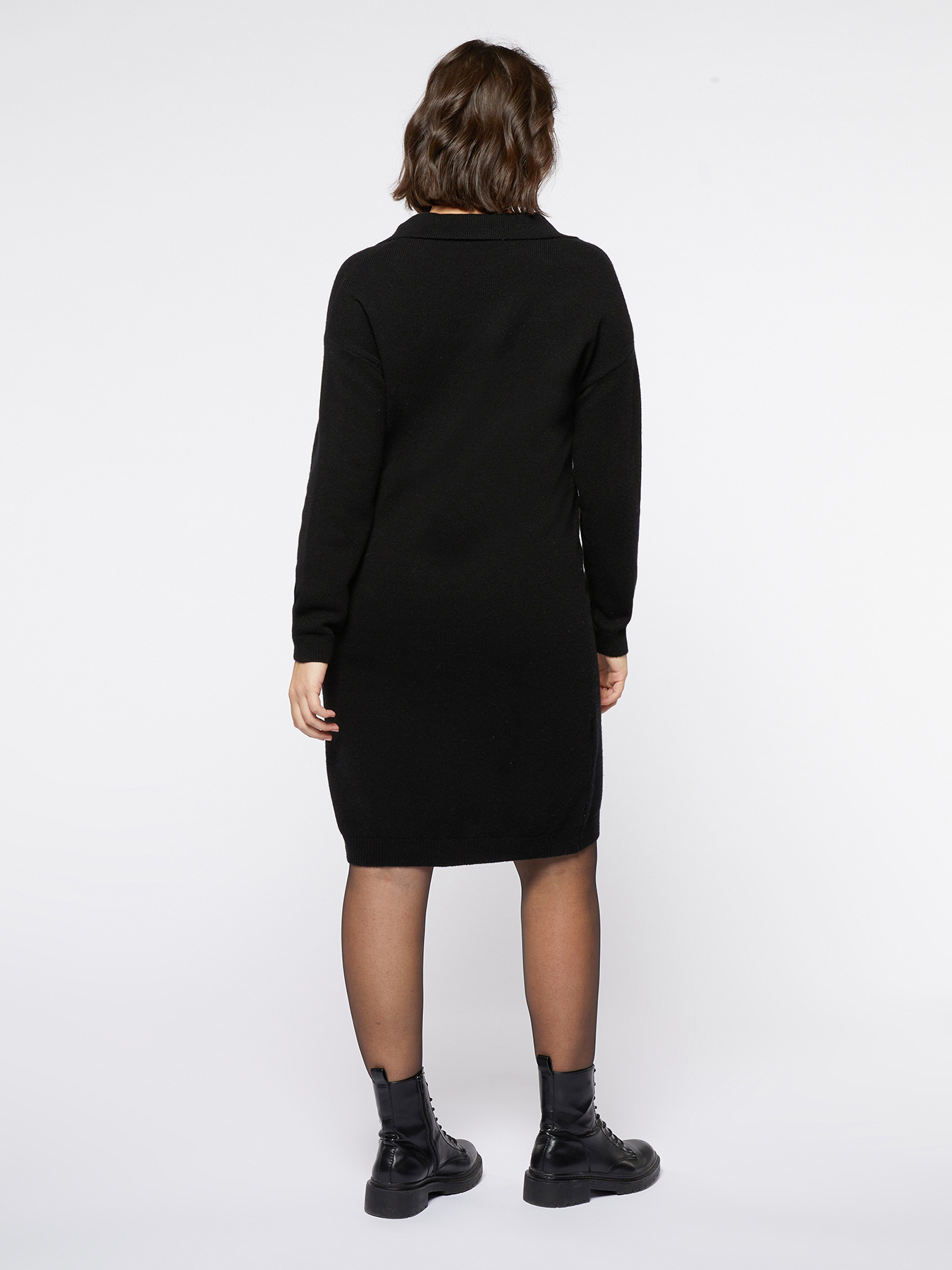 Vestito in maglia con colletto image number 1