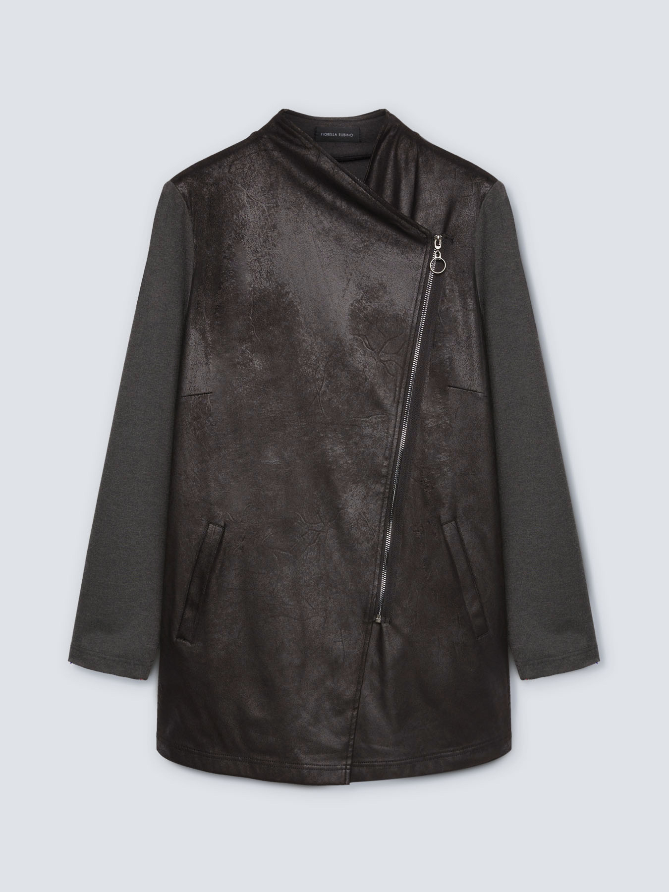 Sweatshirt with asymmetric zipper image number 4