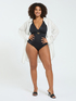 One-piece swimsuit with chain detail image number 3
