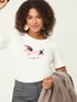 Cotton t-shirt with dachshund print image number 0