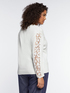 Sweater with macramé lace image number 1