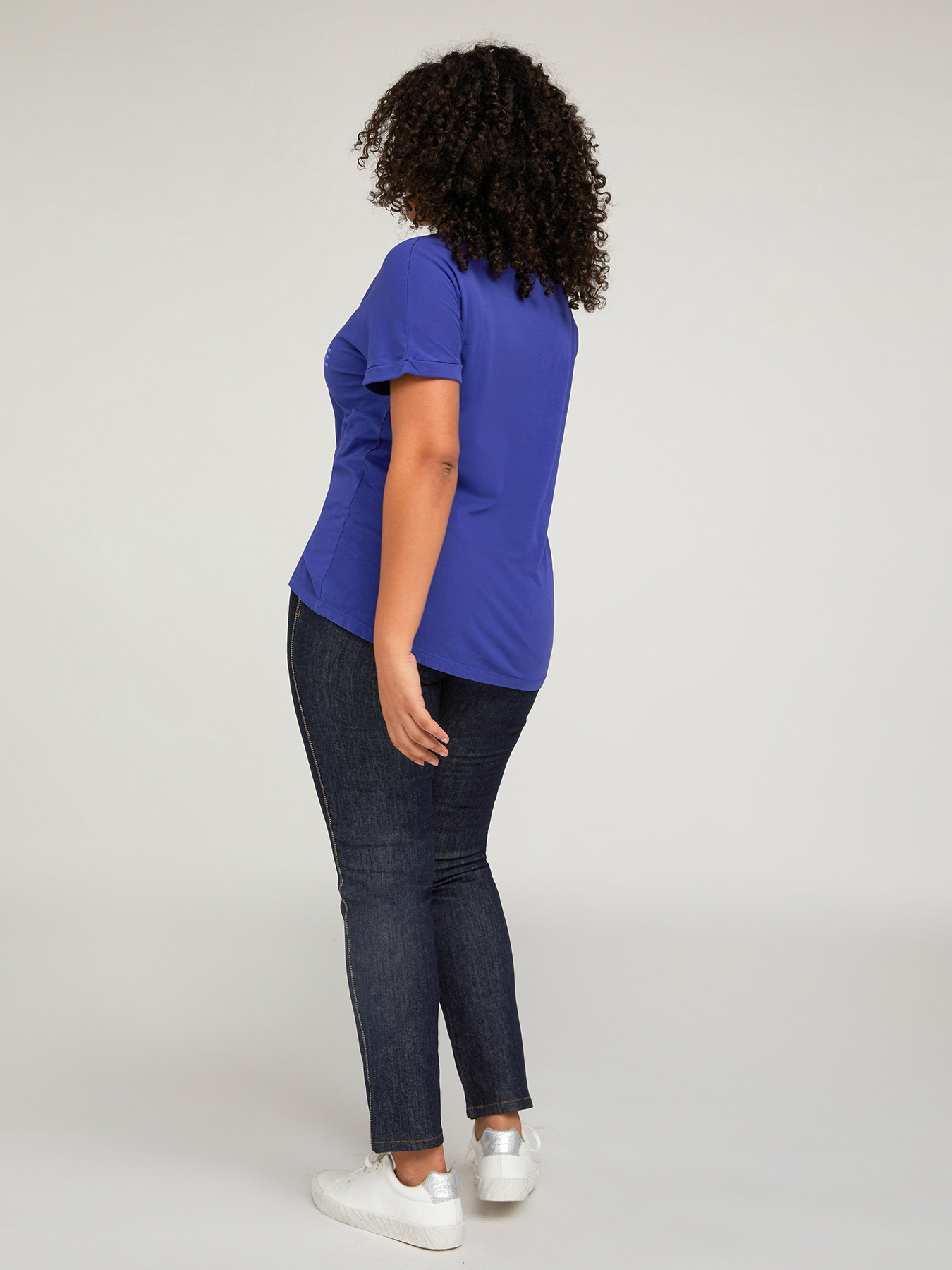 Jean skinny avec bords en cristaux image number 1