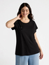 T-shirt with embroidered flowers image number 2