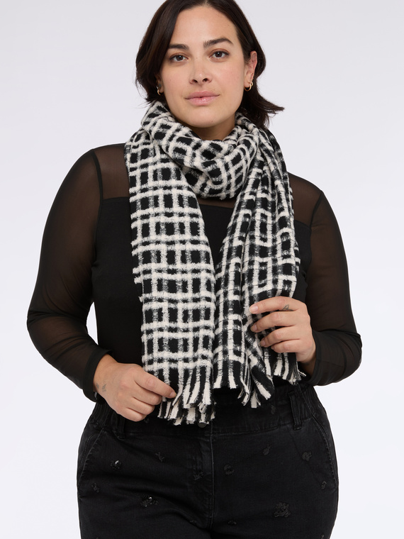 Check print scarf