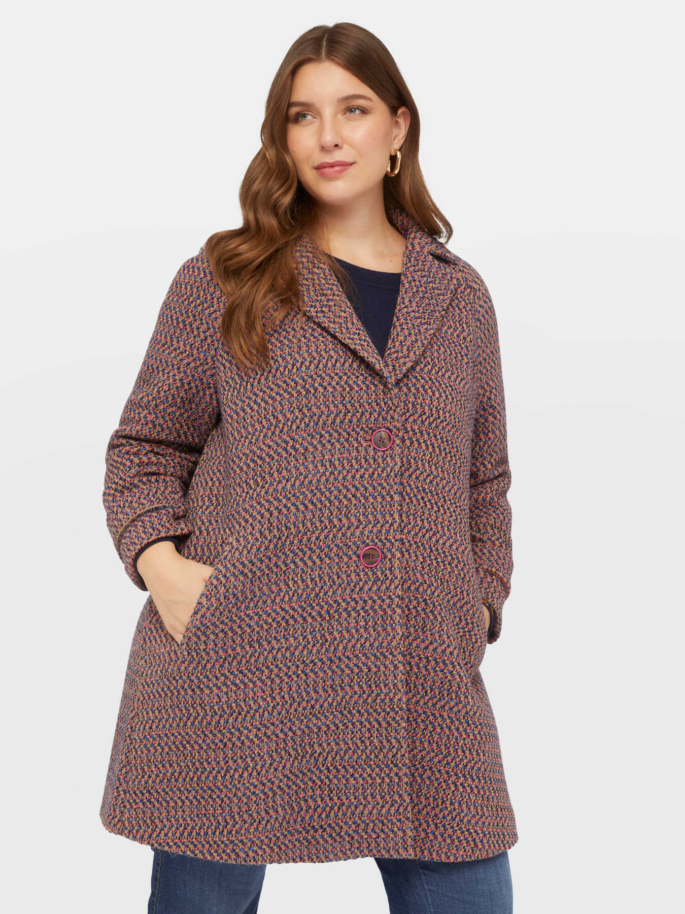 Cappotto jacquard effetto boucl&eacute; image number 0