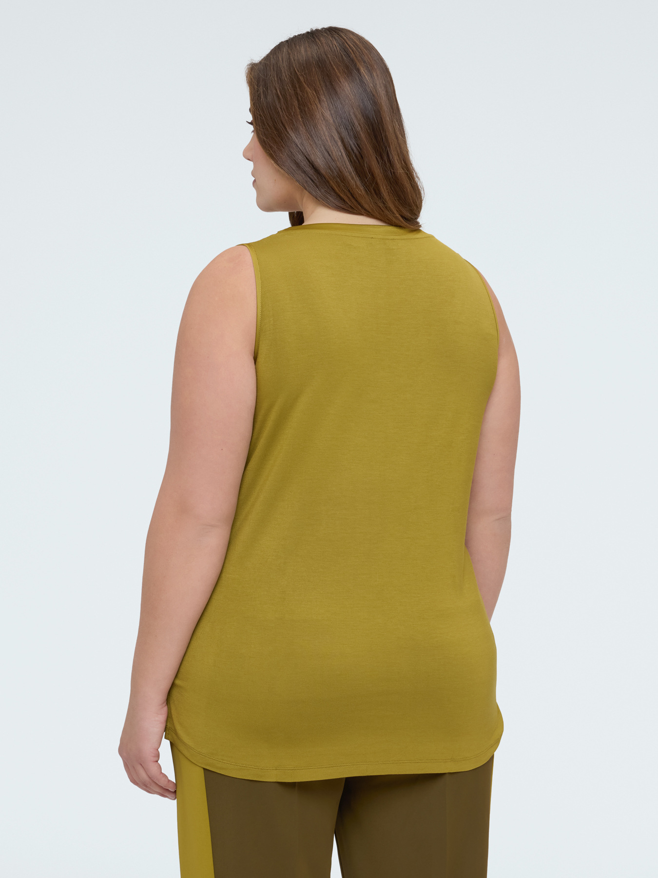 V-neck top with lace detail image number 1
