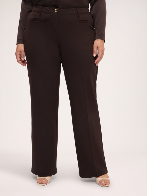 Wide Leg Pants in stretch fabric