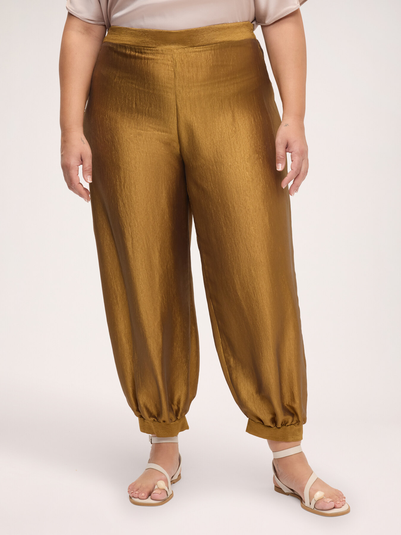 Pantalones Balloon con arabesco image number 2