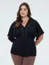 Viscose t-shirt with lace details image number 0
