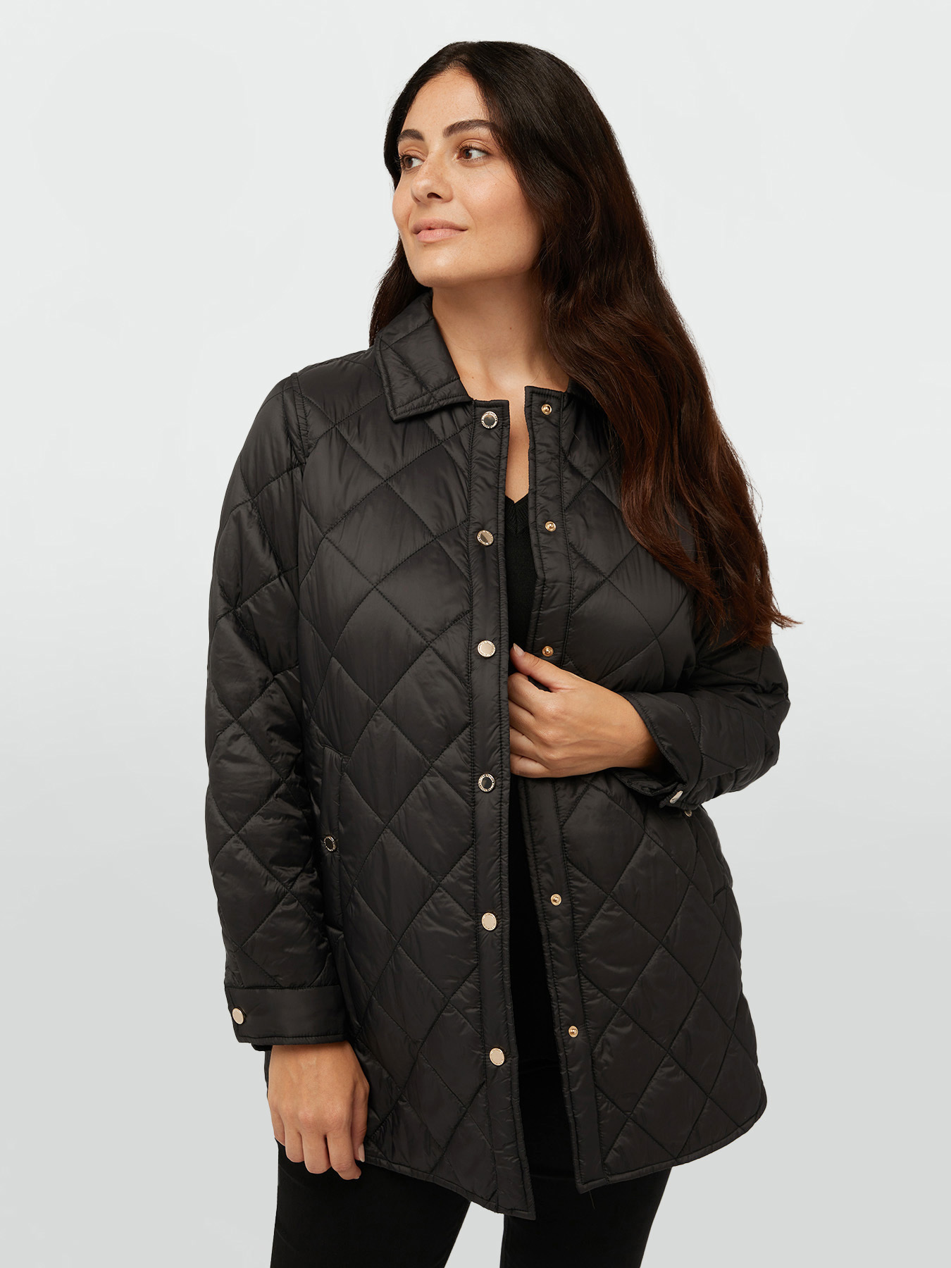 Doudoune l&eacute;g&egrave;re avec surpiq&ucirc;res g&eacute;om&eacute;triques image number 2