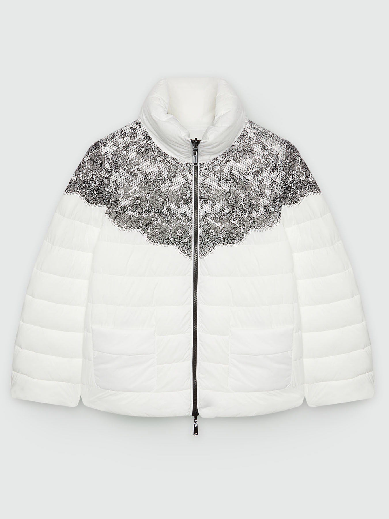 Reversible down jacket with lace print image number 6