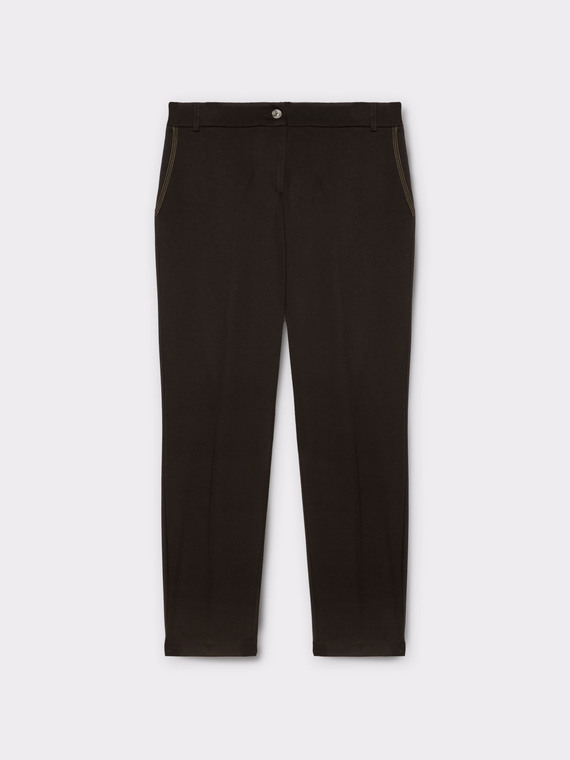 Straight-leg Milano-stitch trousers