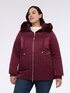 Bi-material down jacket with hood image number 2