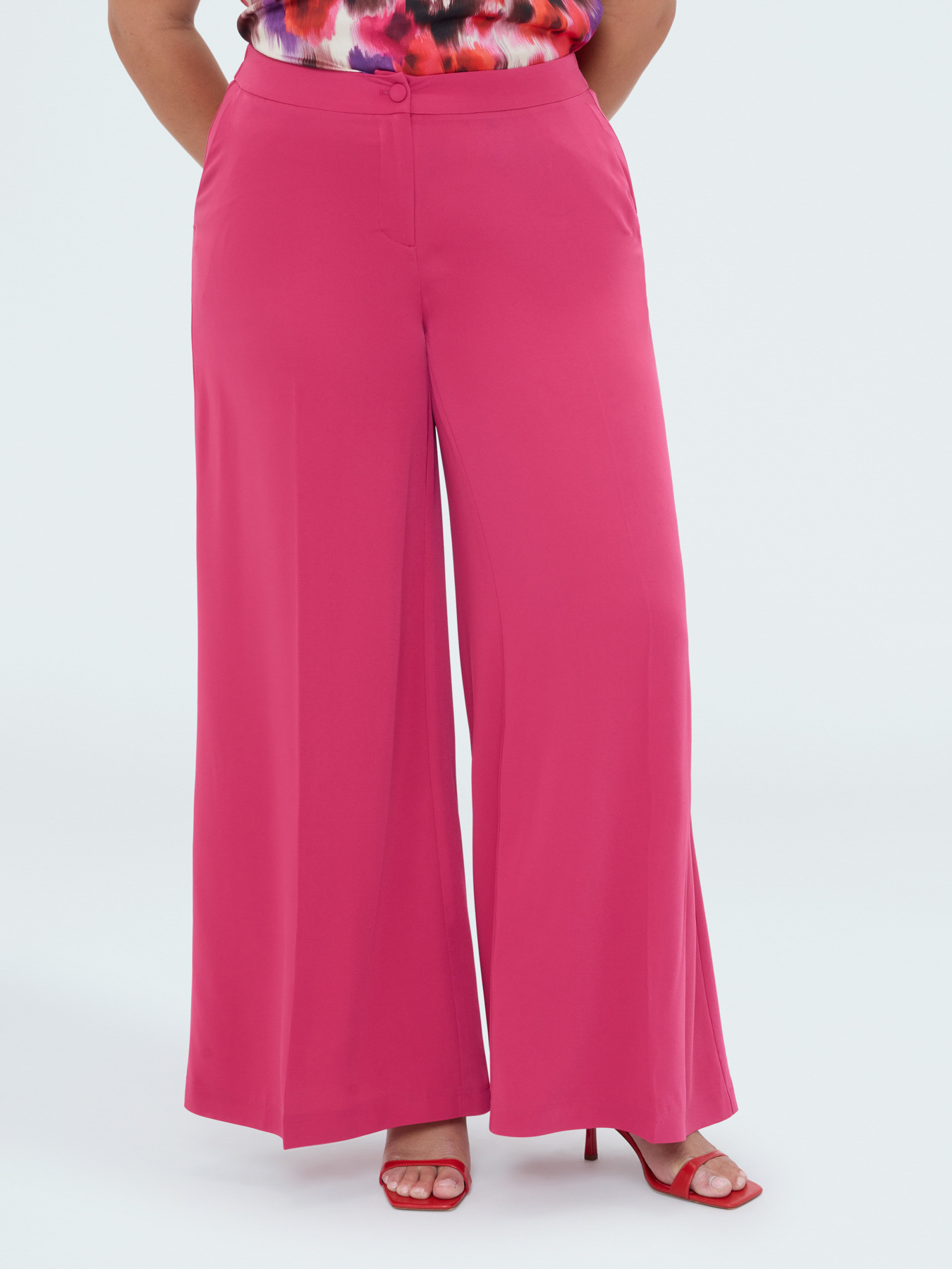 Wide Leg Trousers in Fluid Fabric image number 1