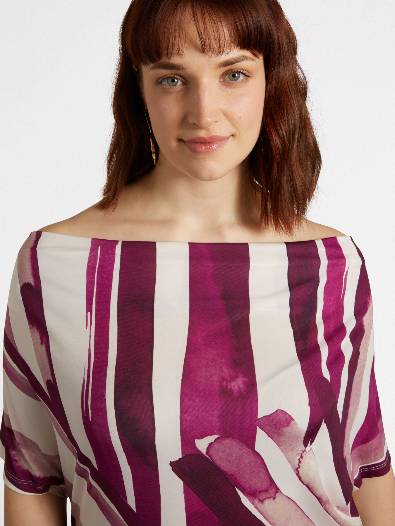 Printed dress with cowl neck image number 3