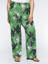 Foliage print jersey trousers image number 0