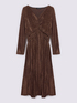 Long DREAM dress in lurex jersey with pleated skirt image number 4