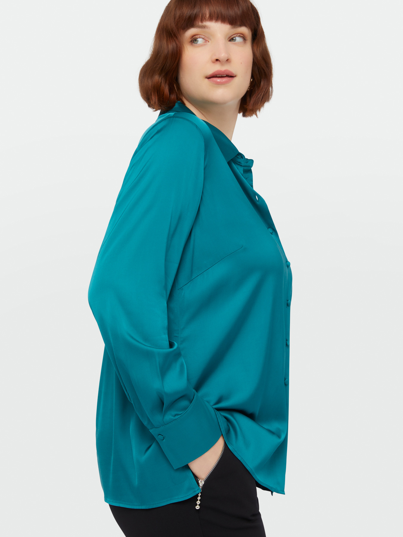 Hemdbluse aus Viskose-Satin LENZING&trade; ECOVERO&trade; image number 2
