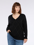 Sweater with bright diamond pattern image number 2