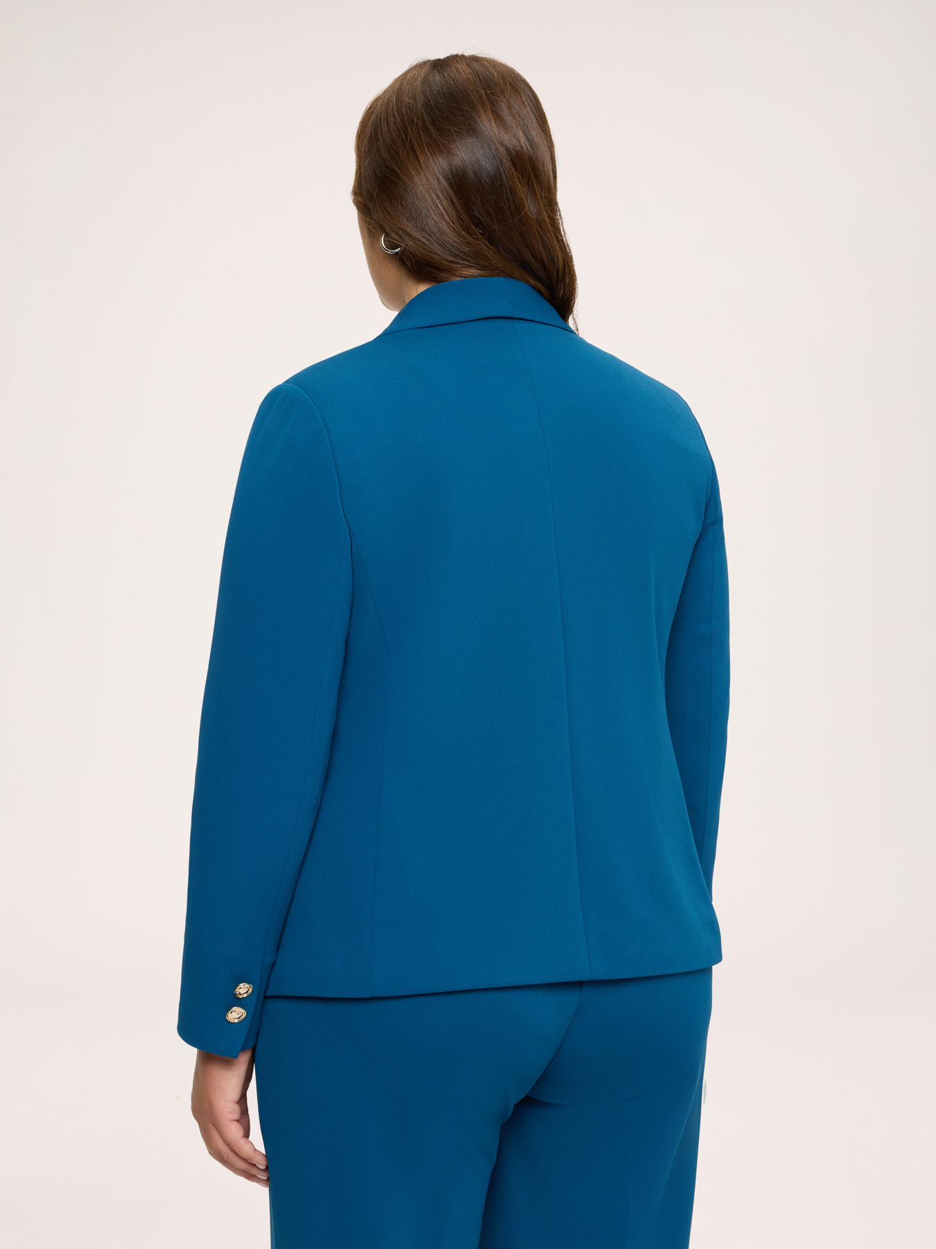 Blazer cropped in tessuto stretch image number 1